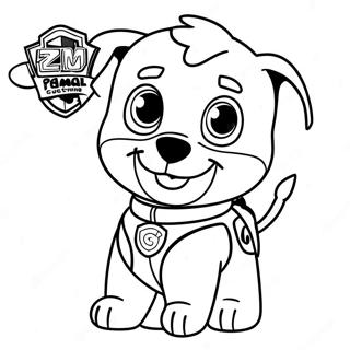 Schattige Zuma Paw Patrol Kleurplaat 107513 44659