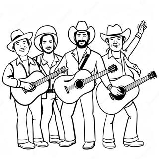 Country Muziek Band Kleurplaat 107695-44805