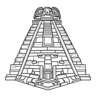 Azteekse Tempel Kleurplaat 107770-44858