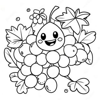 Blije Druiven Met Gezichten Kleurplaat 107797-44888