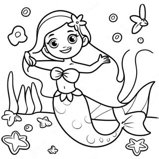 Mooie Elsa Zeemeermin In Koraalrif Kleurplaat 107874 44945