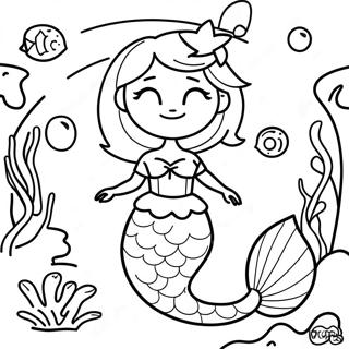 Mooie Elsa Zeemeermin In Koraalrif Kleurplaat 107874 44947