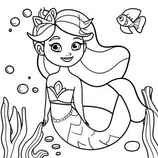 Mooie Elsa Zeemeermin In Koraalrif Kleurplaat 107874 44948