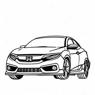 Honda Civic Sportauto Kleurplaat 107897-44954