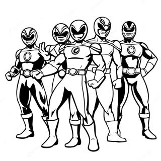 Machtige Morphin Power Rangers Team Kleurplaat 10792-1130