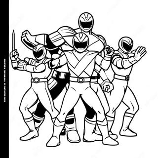 Machtige Morphin Power Rangers Team Kleurplaat 10792-1132