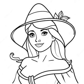 Belle In Een Heksenhoed Kleurplaat 108025 45061