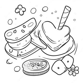 Smores Ingredienten Kleurplaat 108078-45105