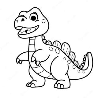 Blije Pop It Dinosaurus Kleurplaat 108129-45141