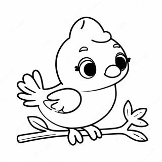 Kleurige Baby Vogel Met Worm Kleurplaat 108207-45202