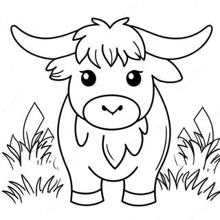 Speelse Hoogland Koe Kleurplaat 108234 45227