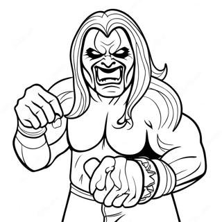 Wwe The Fiend In Actie Kleurplaat 108337-45303