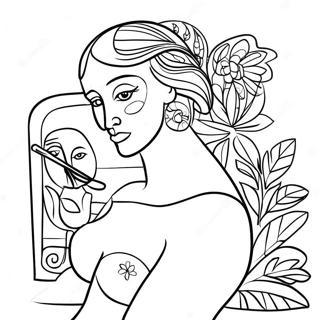 Picassos Beroemde Blauwe Periode Kleurplaat 108389-45345