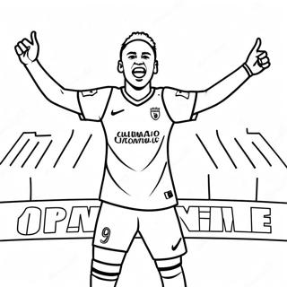 Neymar Viert Een Doelpunt Kleurplaat 108438-45378