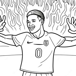 Neymar Viert Een Doelpunt Kleurplaat 108438-45379