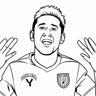 Neymar Viert Een Doelpunt Kleurplaat 108438-45380