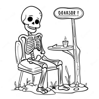 Sarcastische Skelet Donkere Humor Kleurplaat 108464 45399