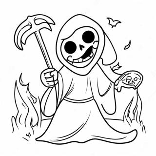 Speelse Doodengelen Donkere Humor Kleurplaat 108466-45405