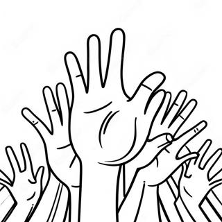 Handen Die Naar De Lucht Reiken Kleurplaat 108542-45463