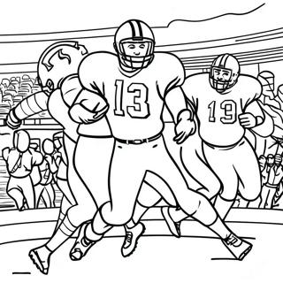 Kleurplaat Van Een Spannende Collegevoetbalwedstrijd 108669 45556