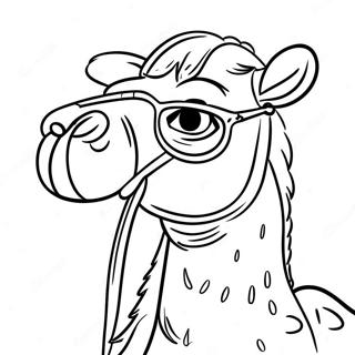 Grappige Kameel Met Zonnebril Kleurplaat 108776-45648