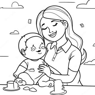 Speelse Mama En Ik Kleurplaat 108906-45747