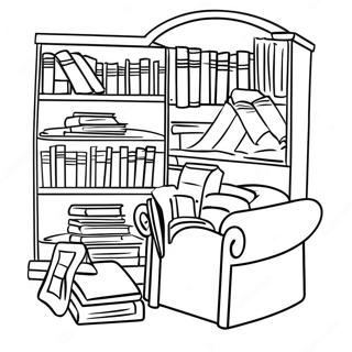 Boekenplank Kleurplaat 109159-45996