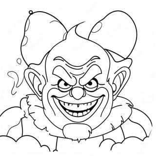 Spookachtige Killer Klowns Met Ballonnen Kleurplaat 109316-46124