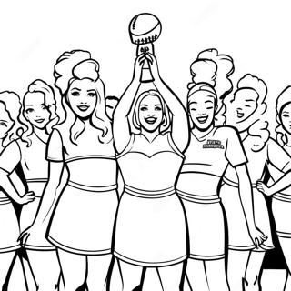 Superbowl Cheerleaders Kleurplaat 109574-46331