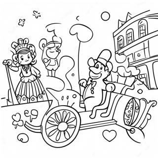 Kleurige Louisiana Mardi Gras Parade Kleurplaat 109674-46402