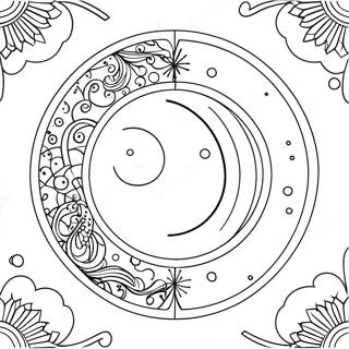 Betoverende Maanfase Kleurplaat 109751-46464