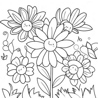 Mooie Bloemen In De Tuin Kleurplaat 109880-46571