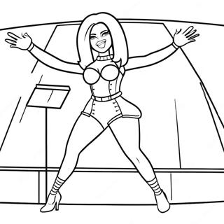 Nicki Minaj Optredend Op Het Podium Kleurplaat 110085-46724