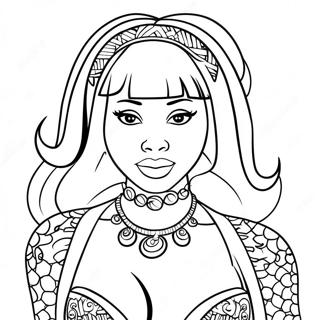 Nicki Minaj In Glamoureuze Outfit Kleurplaat 110086-46725