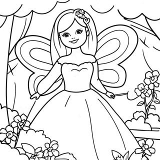 Betoverende Barbie Fee In De Tuin Kleurplaat 110137-46765