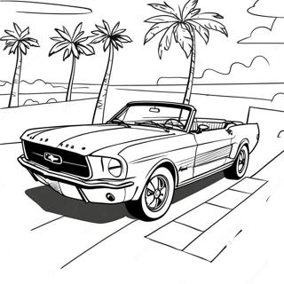 Vintage Mustang Cabriolet Kleurplaat 110188 46801