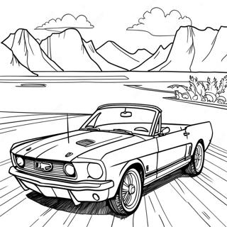 Vintage Mustang Cabriolet Kleurplaat 110188 46803