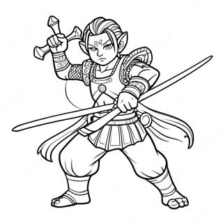 Akedo Personage Met Wapens Kleurplaat 110267 46867