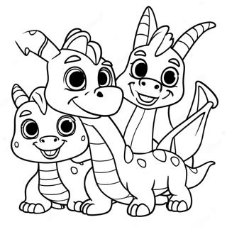 Schattige Spyro Met Vrienden Kleurplaat 110293-46885