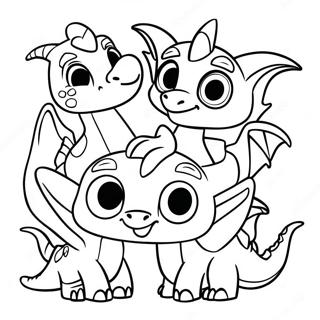 Schattige Spyro Met Vrienden Kleurplaat 110293-46888