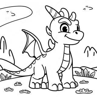 Spyro In Een Magisch Landschap Kleurplaat 110294-46890