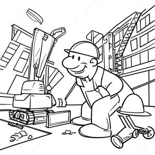 Drukke Bouwplaats Kleurplaat 110577-47110