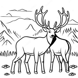 Elk Familie In De Weide Kleurplaat 110858 47325
