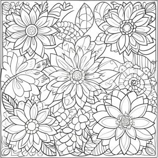 Vintage Bloemen Deken Kleurplaat 110986-47447