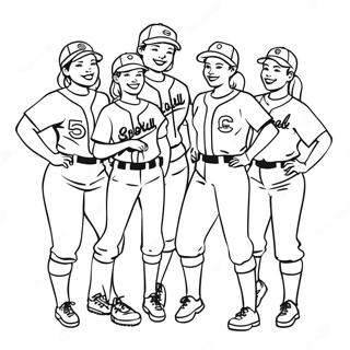 Charmant Softbal Team Kleurplaat 111064 47510