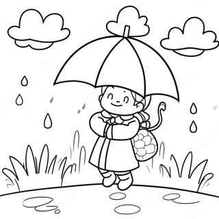 Vrolijke April Regens Kleurplaat 111478-47836