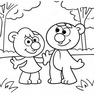 Elmo En Abby Spelen In Het Park Kleurplaat 111526-47863