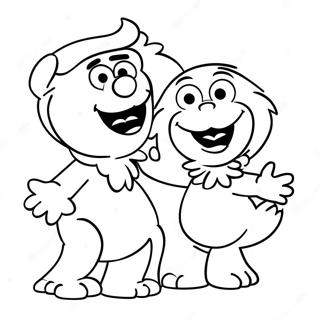 Elmo En Abby Samen Zingen Kleurplaat 111527-47867