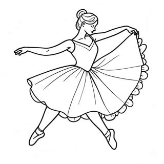 Gracieuse Ballerina Die Danst Kleurplaat 11165-547