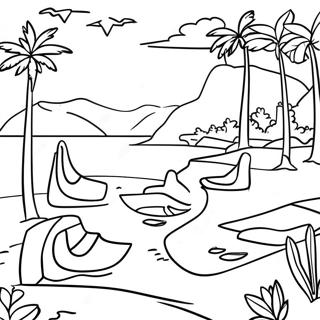 Total Drama Eiland Scene Kleurplaat Kleurplaten